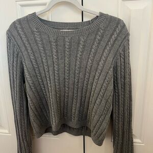 gray pacsun la hearts cropped sweater